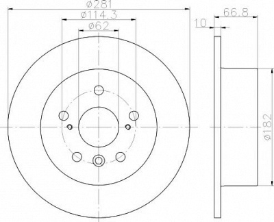 HELLA PAGID 8dd355119671 -  Тормозной диск
